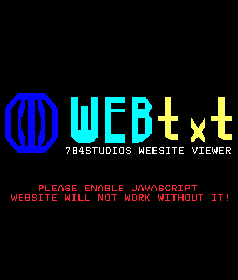 Please enable Javascript, this website will not work without it. WEBtxt. 784 Studios Website Viewer.